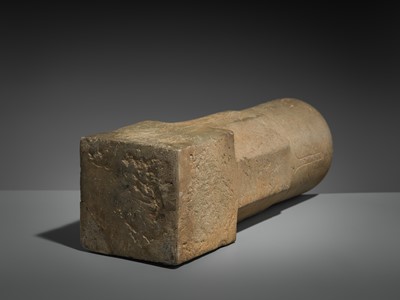 Lot 141 - A LARGE POLISHED SANDSTONE LINGAM, ANGKOR PERIOD, 10TH-13TH CENTURY