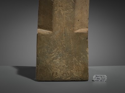 Lot 141 - A LARGE POLISHED SANDSTONE LINGAM, ANGKOR PERIOD, 10TH-13TH CENTURY