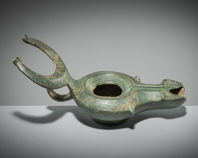Lot 175 - A ROMAN BRONZE ‘BULL’ LAMP, CIRCA 1ST-2ND CENTURY AD