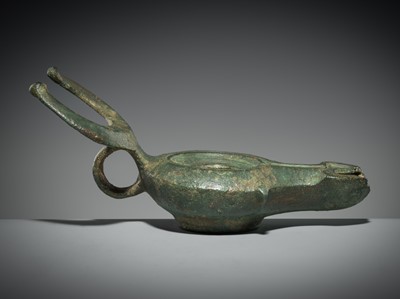 Lot 175 - A ROMAN BRONZE ‘BULL’ LAMP, CIRCA 1ST-2ND CENTURY AD