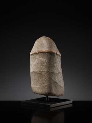 Lot 8 - A PHALLIC LIMESTONE LINGAM, BURMA, CIRCA 8TH-10TH CENTURY