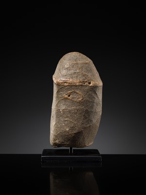 Lot 8 - A PHALLIC LIMESTONE LINGAM, BURMA, CIRCA 8TH-10TH CENTURY