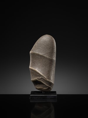 Lot 9 - A PHALLIC STONE LINGAM, HIMALAYAN REGIONS, 19TH CENTURY OR EARLIER