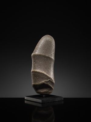 Lot 9 - A PHALLIC STONE LINGAM, HIMALAYAN REGIONS, 19TH CENTURY OR EARLIER