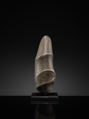 Lot 9 - A PHALLIC STONE LINGAM, HIMALAYAN REGIONS, 19TH CENTURY OR EARLIER