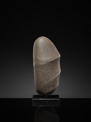 Lot 9 - A PHALLIC STONE LINGAM, HIMALAYAN REGIONS, 19TH CENTURY OR EARLIER