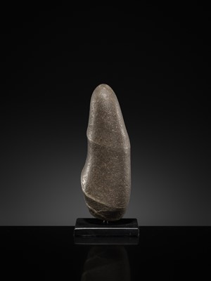 Lot 9 - A PHALLIC STONE LINGAM, HIMALAYAN REGIONS, 19TH CENTURY OR EARLIER
