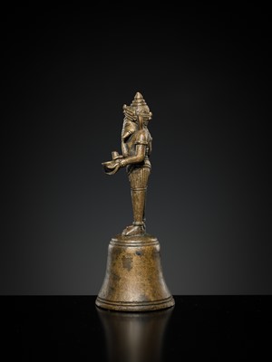 Lot 144 - A BRONZE ‘GANESHA’ ALTAR BELL, ANGKOR PERIOD, 12TH-13TH CENTURY
