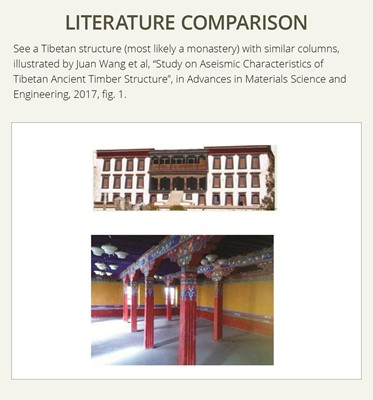 Lot 119 - A CARVED POLYCHROME WOOD COLUMN, TIBET, 18TH-19TH CENTURY