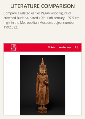 Lot 14 - A MONUMENTAL (187 CM HIGH) HARDWOOD FIGURE OF BUDDHA, PAGAN STYLE, 18TH CENTURY OR EARLIER