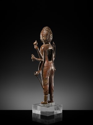 Lot 41 - A RARE COPPER ALLOY FIGURE OF DATTATREYA, POST-ANGKOR PERIOD