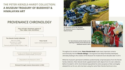 Lot 194 - A LARGE GILT-BRONZE FLAMING TRIPLE GEM PLAQUE, TRIRATNA, TIBET, 15th-16th CENTURY