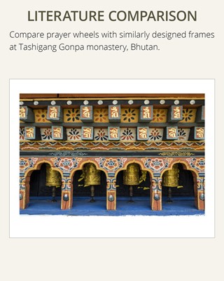 Lot 182 - A FINELY CARVED AND PAINTED WOOD TABLE PRAYER WHEEL, 19TH CENTURY