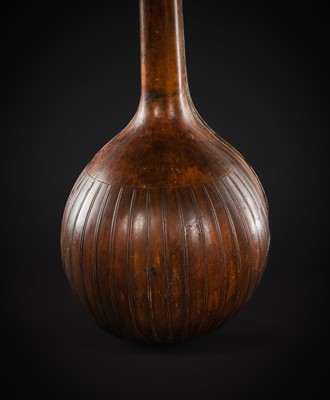 Lot 103 - A CARVED WOOD LONG-NECKED LUTE, SARASWATI VEENA, CHENNAI