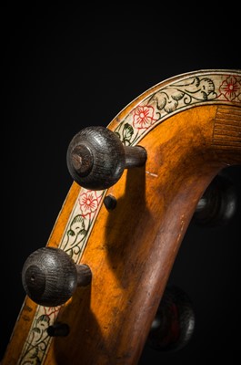 Lot 103 - A CARVED WOOD LONG-NECKED LUTE, SARASWATI VEENA, CHENNAI