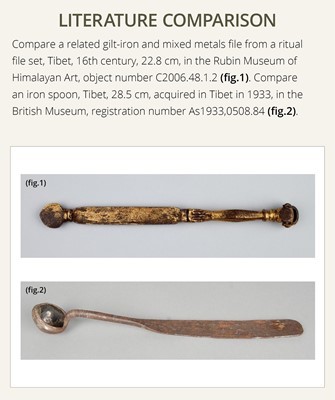 Lot 236 - TWO SHAMANIC RITUAL IRON IMPLEMENTS, TIBET, 16TH CENTURY