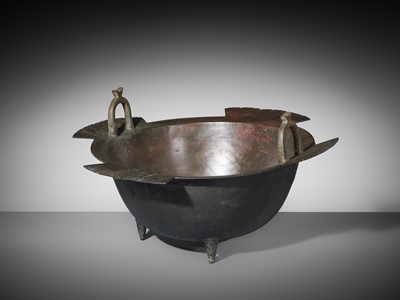 Lot 170 - A LARGE BRONZE CAULDRON, CAUCASUS OR NORTH IRAN, CIRCA 12TH-13TH CENTURY
