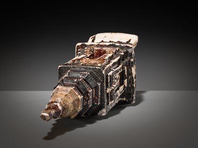 Lot 47 - A MASSIVE GILT-LACQUERED MARBLE ‘KEKKU’ STUPA, SHAN STATES, KONBAUNG PERIOD