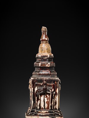 Lot 47 - A MASSIVE GILT-LACQUERED MARBLE ‘KEKKU’ STUPA, SHAN STATES, KONBAUNG PERIOD