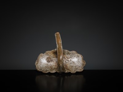 Lot 197 - A LARGE SILVERED BRASS TOE RING, SOUTH INDIA, 19TH CENTURY