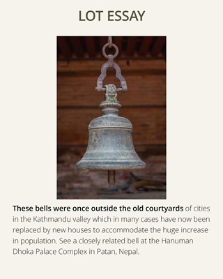 Lot 157 - A NEWARI BRONZE TEMPLE BELL, NEPAL, 17TH CENTURY