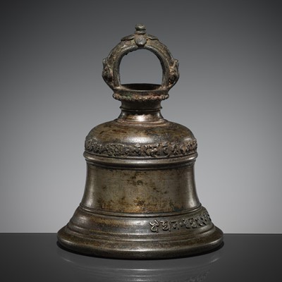 Lot 157 - A NEWARI BRONZE TEMPLE BELL, NEPAL, 17TH CENTURY