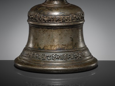 Lot 157 - A NEWARI BRONZE TEMPLE BELL, NEPAL, 17TH CENTURY