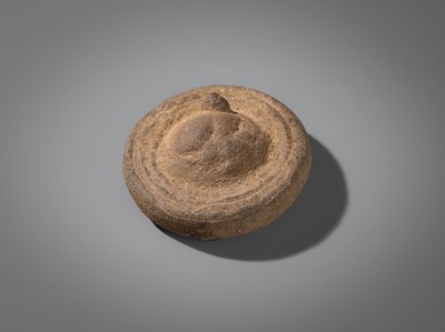 Lot 142 - A RARE SMALL SANDSTONE FIGURE OF A TURTLE, ANGKOR PERIOD, 12TH-14TH CENTURY