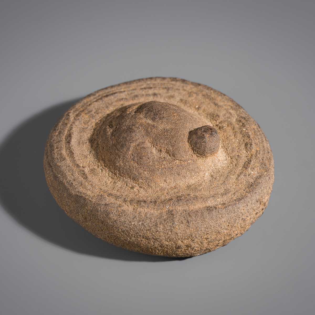 Lot 142 - A RARE SMALL SANDSTONE FIGURE OF A TURTLE, ANGKOR PERIOD, 12TH-14TH CENTURY
