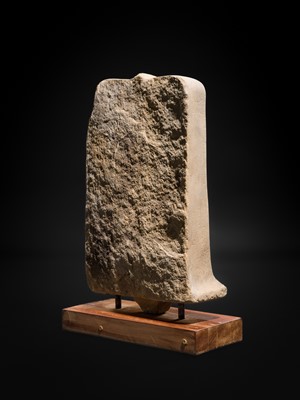 Lot 1 - A RARE KHMER SANDSTONE INSCRIBED STELE, BAPHUON PERIOD, 11TH CENTURY