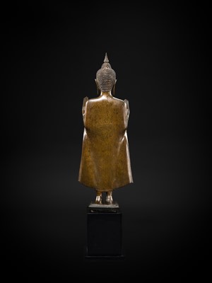 Lot 26 - A FINE BRONZE FIGURE OF BUDDHA, AYUTTHAYA KINGDOM, 16TH-17TH CENTURY