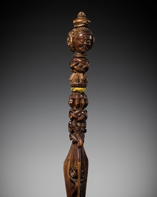 Lot 154 - A LARGE WOOD PURBHA, 18th-19TH CENTURY