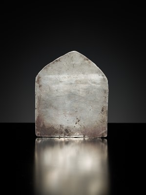 Lot 201 - A GROUP OF TWO SILVER REPOUSSÉ AMULET PENDANTS AND A PILGRIMAGE PLAQUE, 19TH-EARLY 20TH CENTURY