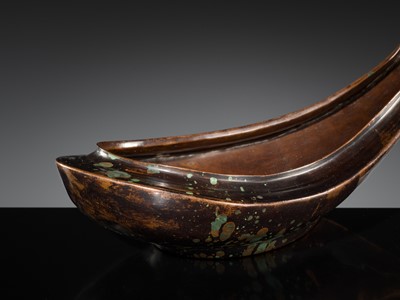 Lot 89 - A COPPER ‘YONI’ LIBATION VESSEL, ARGHA PATRA, 18TH-19TH CENTURY