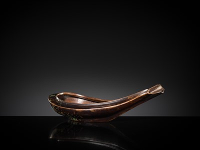 Lot 89 - A COPPER ‘YONI’ LIBATION VESSEL, ARGHA PATRA, 18TH-19TH CENTURY