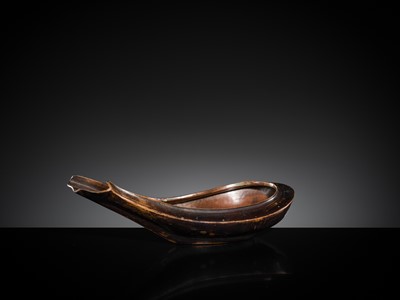 Lot 89 - A COPPER ‘YONI’ LIBATION VESSEL, ARGHA PATRA, 18TH-19TH CENTURY
