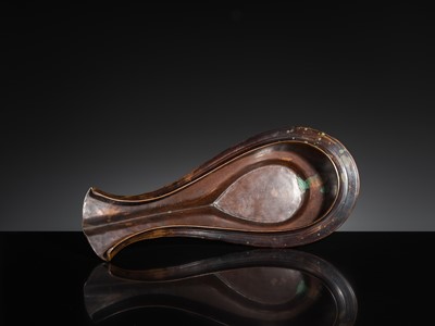 Lot 89 - A COPPER ‘YONI’ LIBATION VESSEL, ARGHA PATRA, 18TH-19TH CENTURY