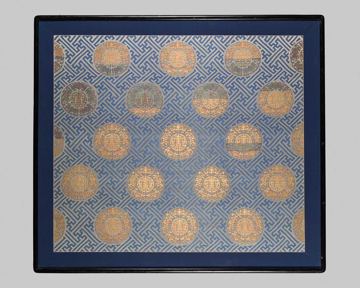 Lot 138 - A KESI SILK ‘BIRTHDAY’ PANEL, CHINA, 19TH CENTURY