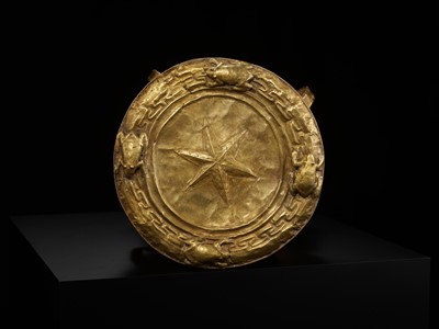 Lot 238 - AN EXTREMELY RARE AND IMPORTANT GOLD RAIN DRUM, ANCIENT KINGDOMS OF CHAM