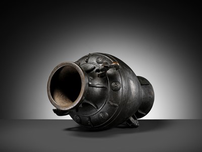 Lot 384 - A LARGE ARCHAISTIC BRONZE JAR, LEI, SONG DYNASTY
