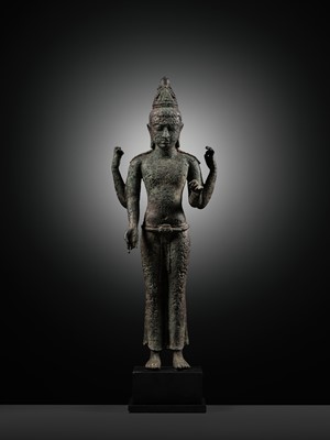 Lot 662 - A RARE BRONZE FIGURE OF MAITREYA, SRIVIJAYA, 7TH CENTURY