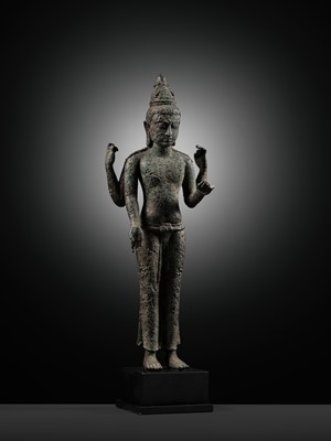Lot 662 - A RARE BRONZE FIGURE OF MAITREYA, SRIVIJAYA, 7TH CENTURY