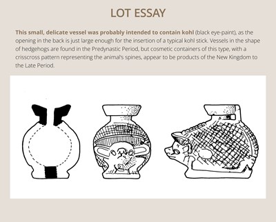 Lot 79 - A GRAECO-EGYPTIAN FAIENCE ‘HEDGEHOG’ ARYBALLOS, 6TH-4TH CENTURY BC