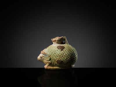 Lot 79 - A GRAECO-EGYPTIAN FAIENCE ‘HEDGEHOG’ ARYBALLOS, 6TH-4TH CENTURY BC