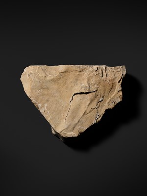 Lot 24 - A WALL RELIEF FRAGMENT DEPICTING AN IBIS, PTOLEMAIC PERIOD