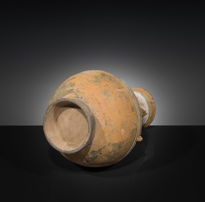 Lot 532 - A PAINTED POTTERY VASE, HU, HAN DYNASTY