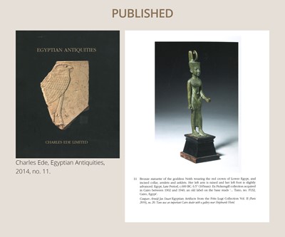 Lot 3 - AN EXCEPTIONALLY FINE BRONZE FIGURE OF NEITH AS A WARRIOR GODDESS, LATE PERIOD