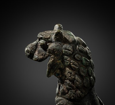 A KHORASAN BRONZE ‘LION’ SPOUT, 12TH-13Th CENTURY