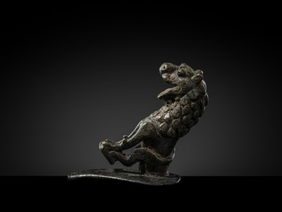 A KHORASAN BRONZE ‘LION’ SPOUT, 12TH-13Th CENTURY