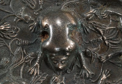Lot 382 - A LARGE ‘LION AND GRAPEVINE’ BRONZE MIRROR, TANG DYNASTY
